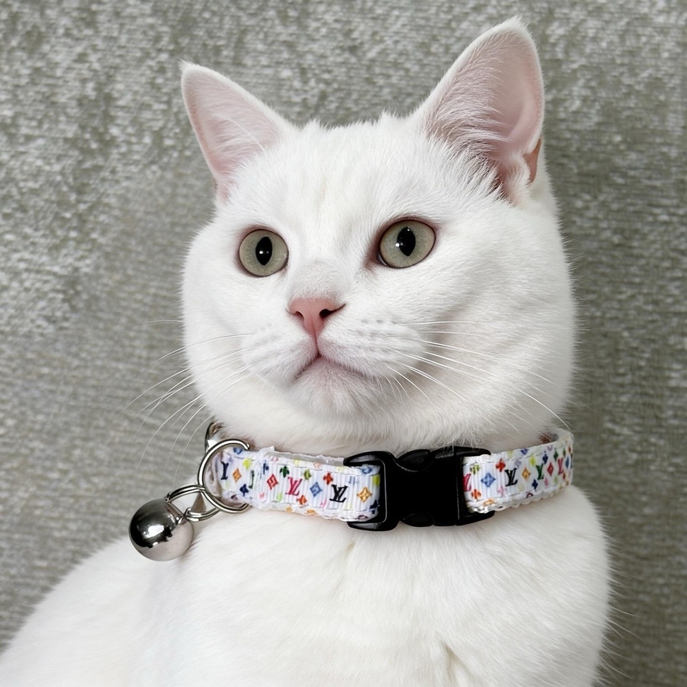 Designer Cat Collar, Black XS, Very Cute, Unique Design